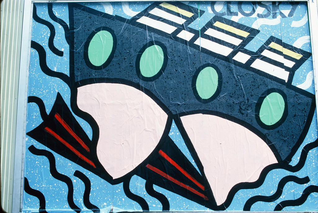 Claude Closky, ‘Untitled (boat),’ 1984, May, Paris Nation. Pasted over advertisment, acrylic on paper, 300 x 400 cm.